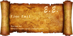 Ezer Emil névjegykártya