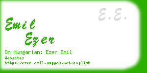 emil ezer business card